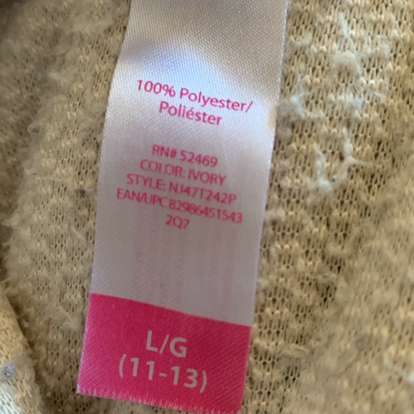 Warm, and cuddly, Sherpa top, with neck zipper, large front 2 sided pocket - Picture 5 of 5